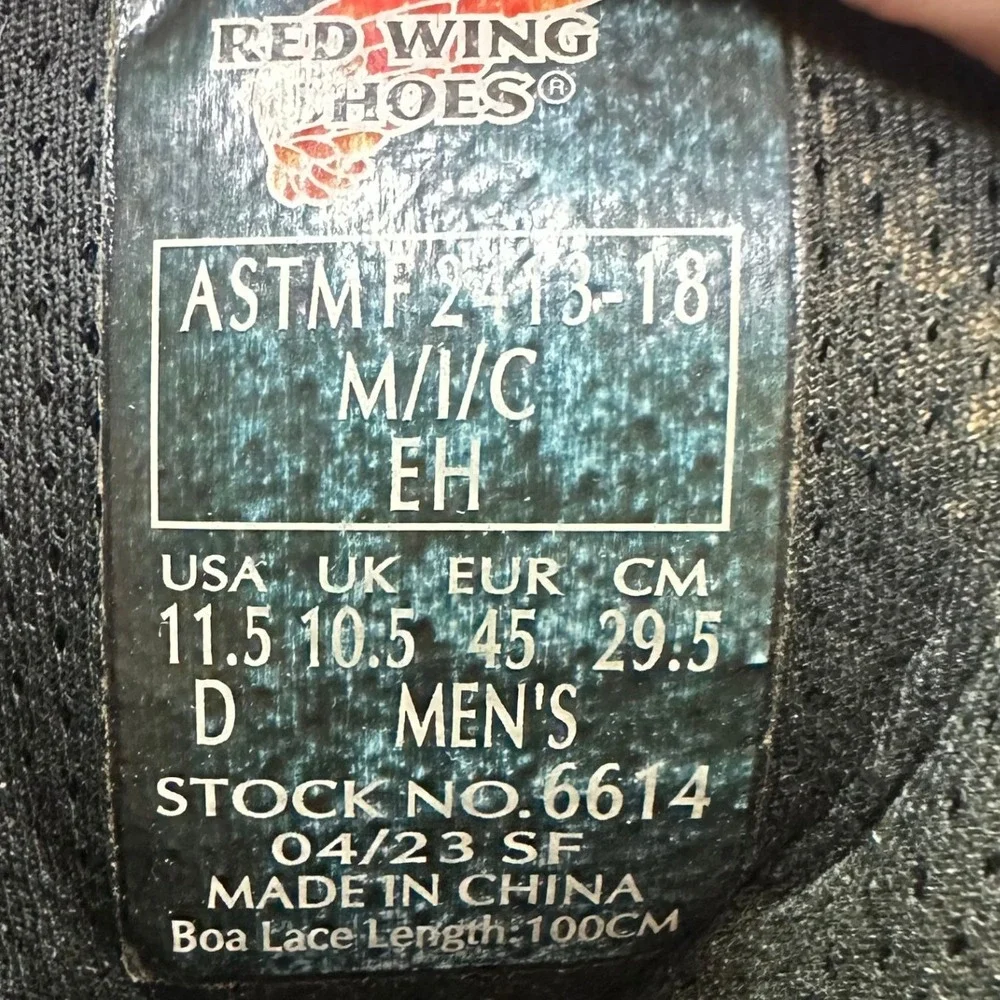 Red Wing Tradesman 6614 Waterproof BOA Safety Toe Boots Mens 11.5D